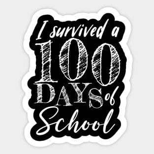 I Survived 100 Days Of School Sticker